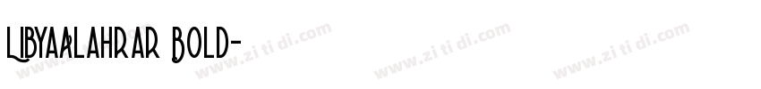LibyaAlahrar Bold字体转换